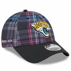 Jacksonville Jaguars New Era 2024 NFL Crucial Catch Plaid 9FORTY Adjustable Hat Black | NFL