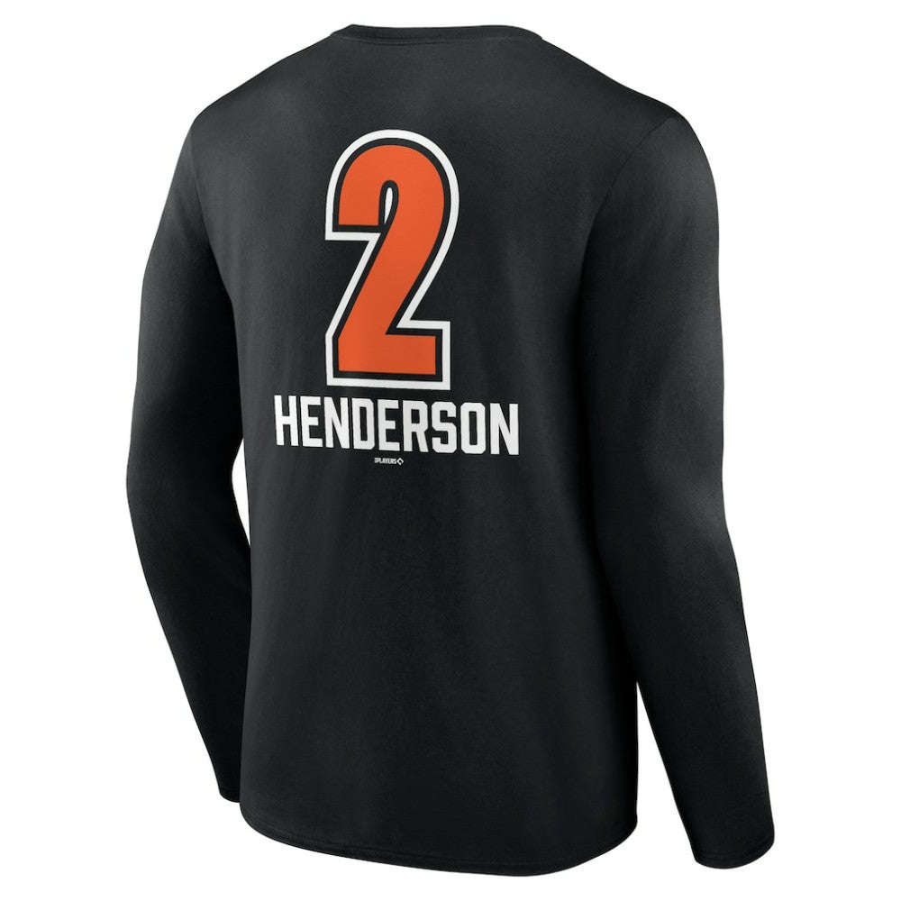 Gunnar Henderson Baltimore Orioles Fastball Player Name & Number Long Sleeve T-Shirt - MLB