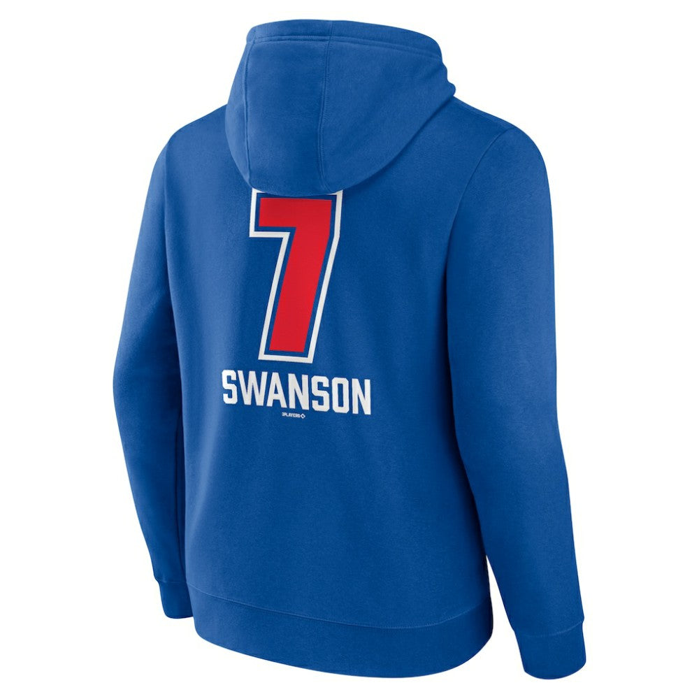 Dansby Swanson Chicago Cubs Fastball Player Name & Number Pullover Hoodie - MLB
