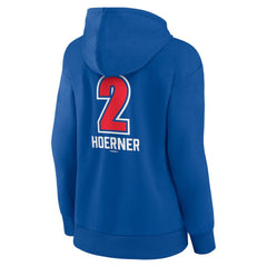 Nico Hoerner Chicago Cubs Women's Fastball Player Name & Number Pullover Hoodie - MLB
