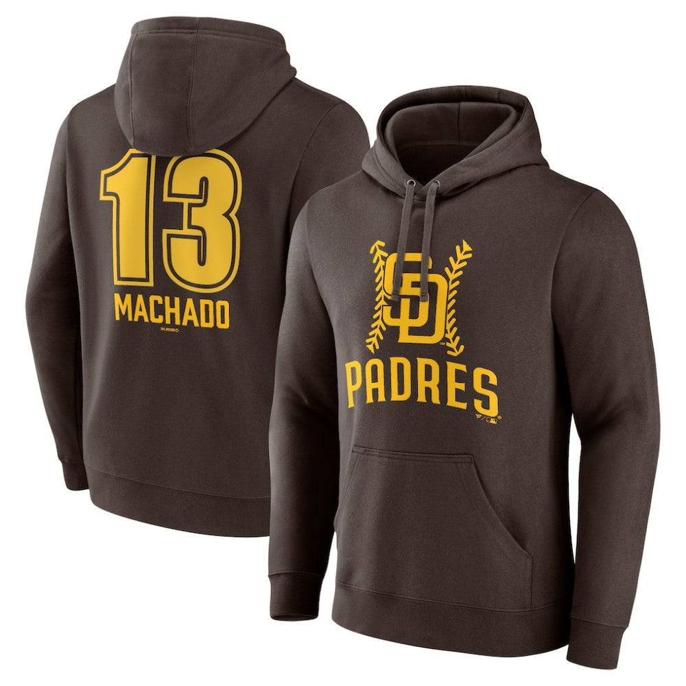 Manny Machado San Diego Padres Fastball Player Name & Number Pullover Hoodie - MLB