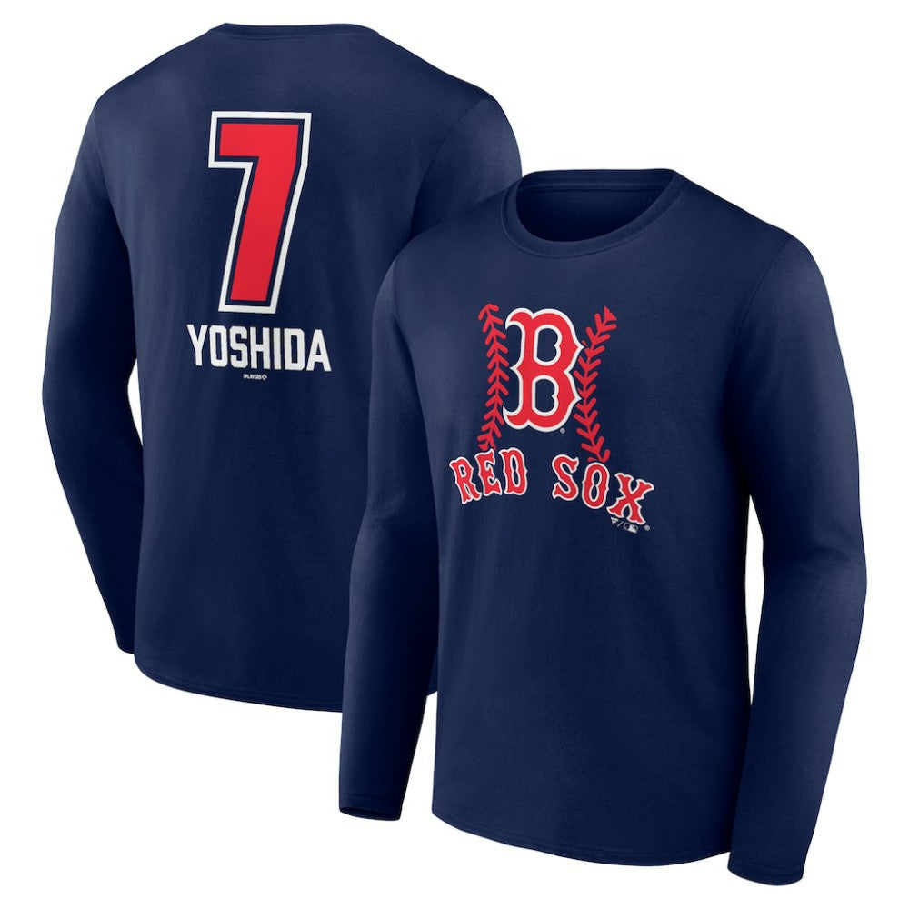 Masataka Yoshida Boston Red Sox Fastball Player Name & Number Long Sleeve T-Shirt - MLB