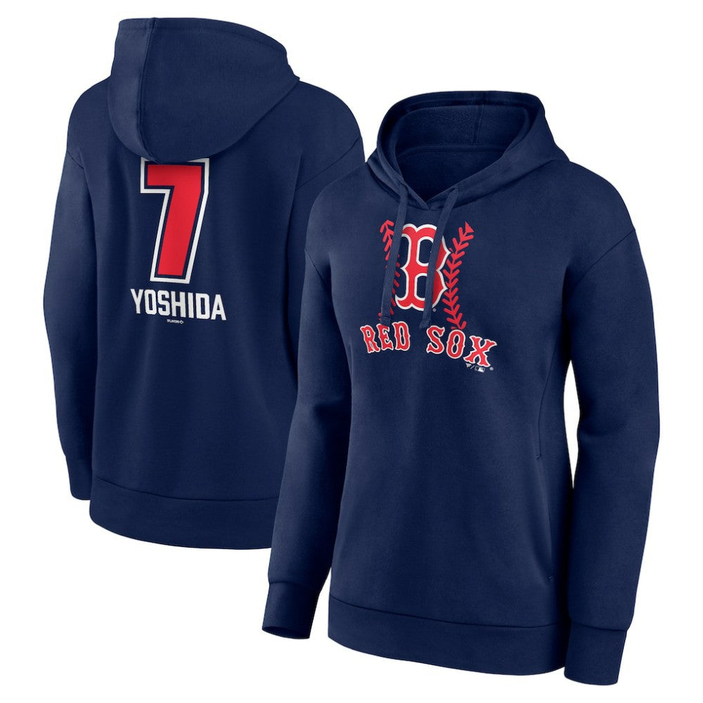 Masataka Yoshida Boston Red Sox Women's Fastball Player Name & Number Pullover Hoodie - MLB