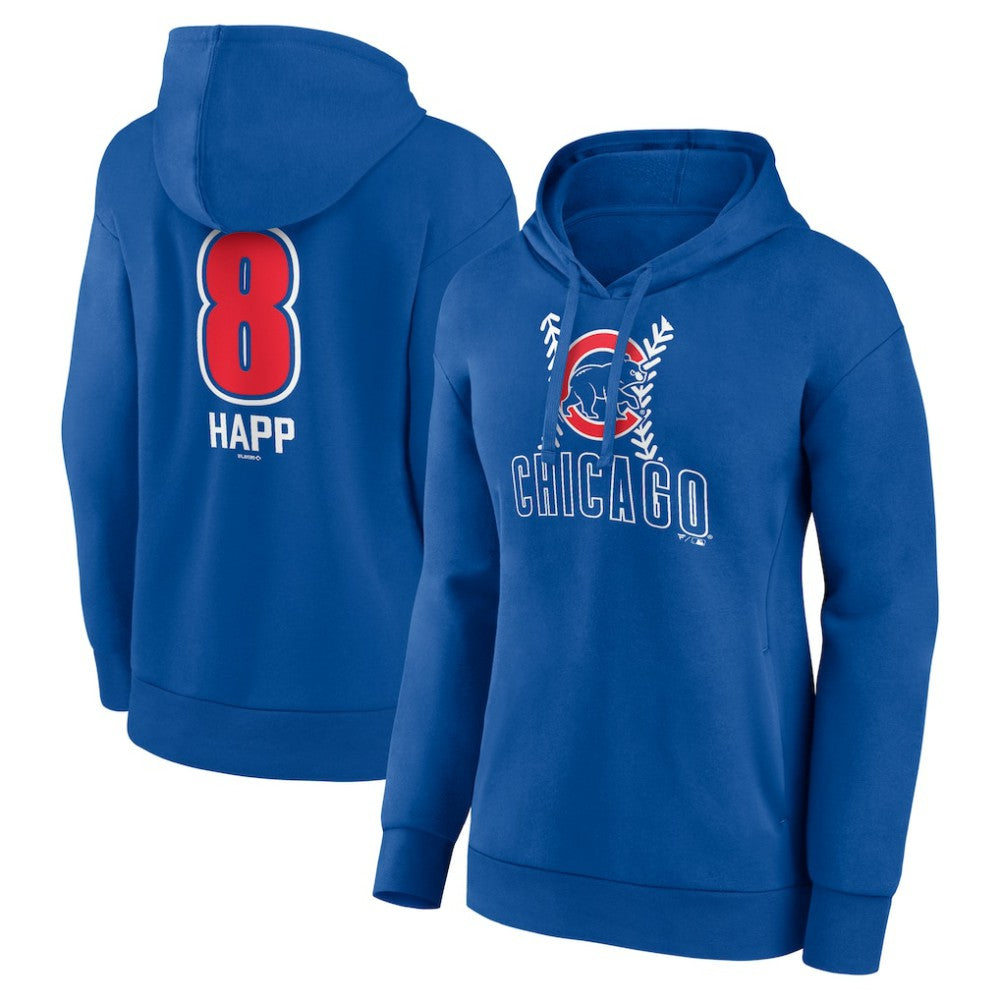 Ian Happ Chicago Cubs Women's Fastball Player Name & Number Pullover Hoodie - MLB