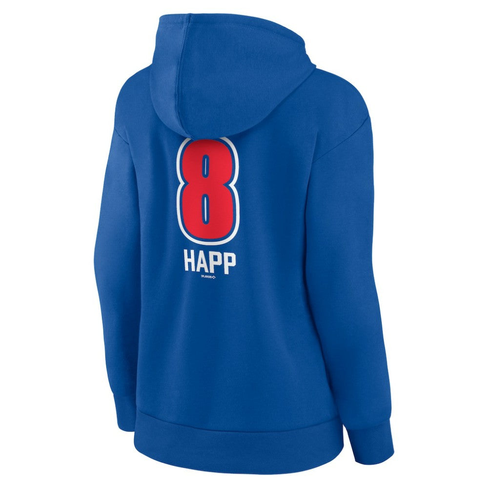 Ian Happ Chicago Cubs Women's Fastball Player Name & Number Pullover Hoodie - MLB