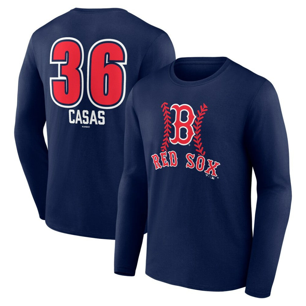 Triston Casas Boston Red Sox Fastball Player Name & Number Long Sleeve T-Shirt - MLB