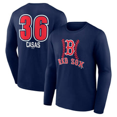 Triston Casas Boston Red Sox Fastball Player Name & Number Long Sleeve T-Shirt - MLB