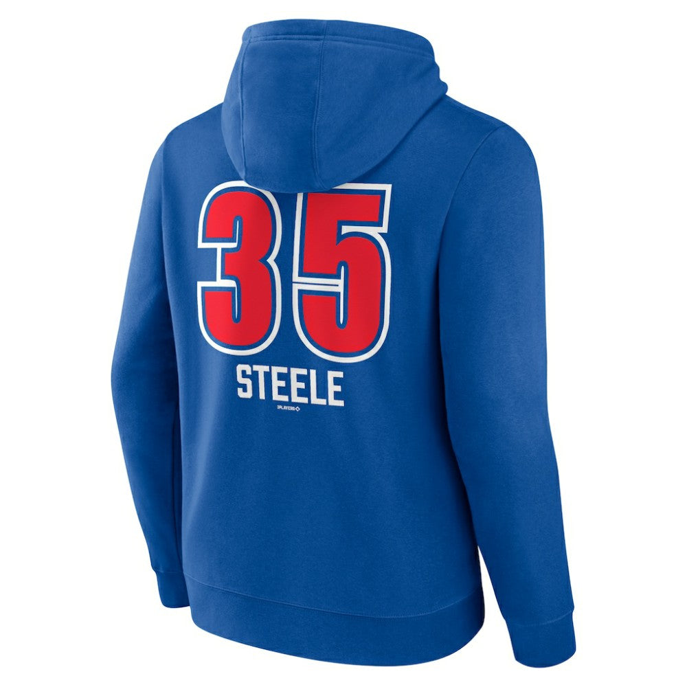 Justin Steele Chicago Cubs Fastball Player Name & Number Pullover Hoodie - MLB