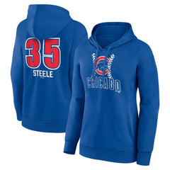 Justin Steele Chicago Cubs Women's Fastball Player Name & Number Pullover Hoodie - MLB