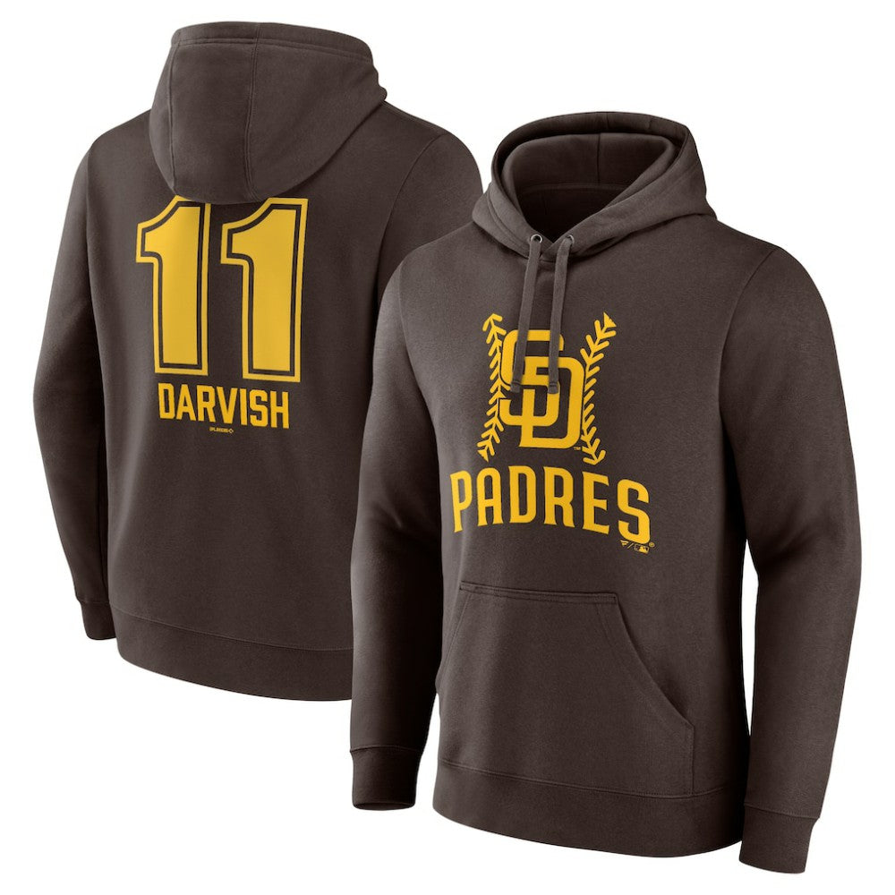Yu Darvish San Diego Padres Fastball Player Name & Number Pullover Hoodie - MLB