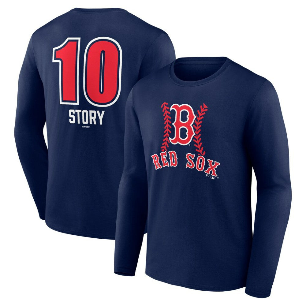 Trevor Story Boston Red Sox Fastball Player Name & Number Long Sleeve T-Shirt - MLB