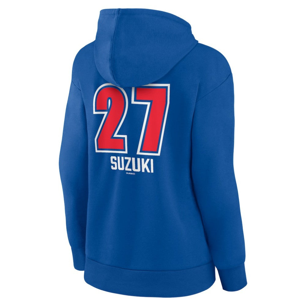 Seiya Suzuki Chicago Cubs Women's Fastball Player Name & Number Pullover Hoodie - MLB