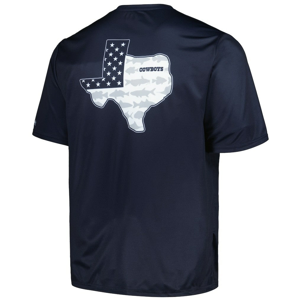 Dallas Cowboys Terminal Tackle Omni-Shade Texas T-Shirt Navy | Columbia