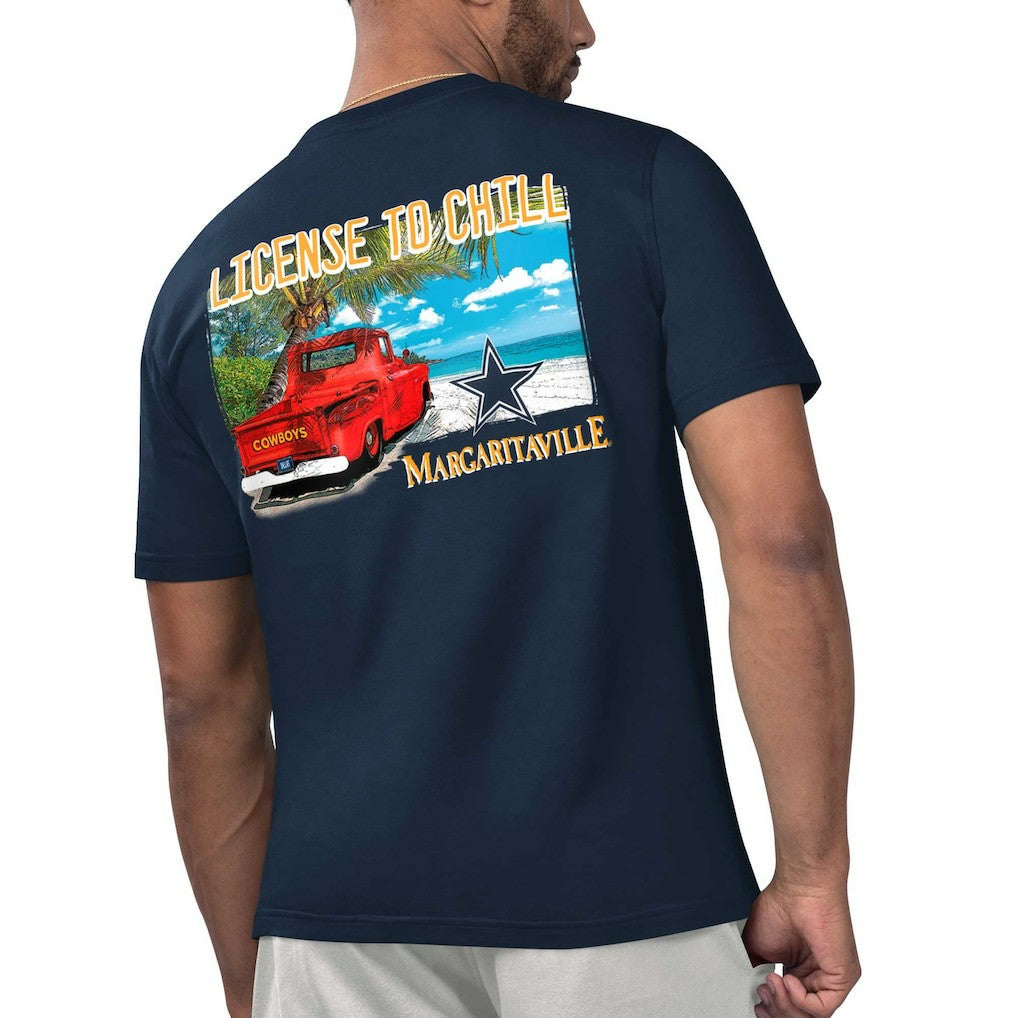 Dallas Cowboys Margaritaville Licensed to Chill T-Shirt Navy | NFL