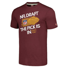 Washington Commanders Homage Unisex 2024 Team Draft Tri-Blend T-Shirt Heather Burgundy | NFL