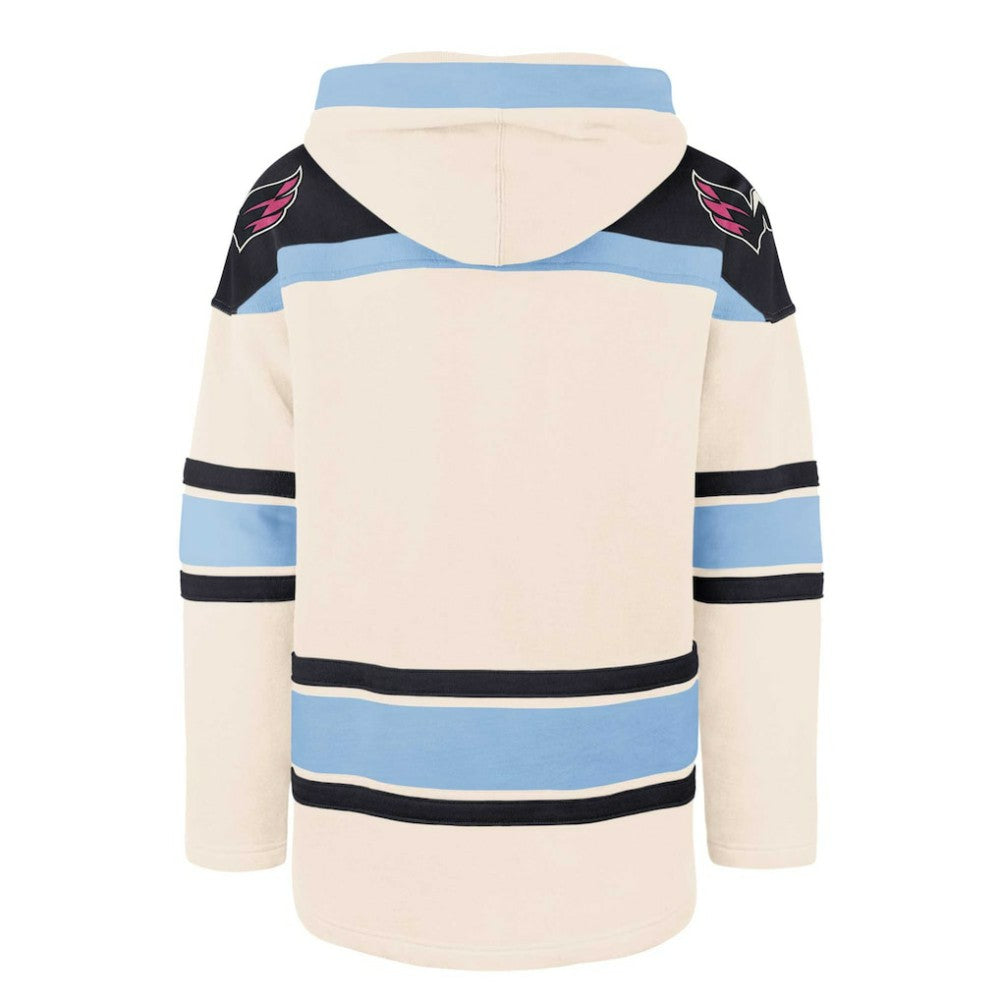 Washington Capitals '47 Cherry Blossom Lacer Pullover Hoodie - Cream - NHL