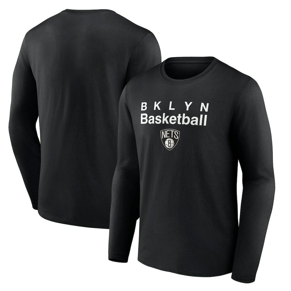Brooklyn Nets Pick & Roll Coverage Long Sleeve T-Shirt Black - NBA