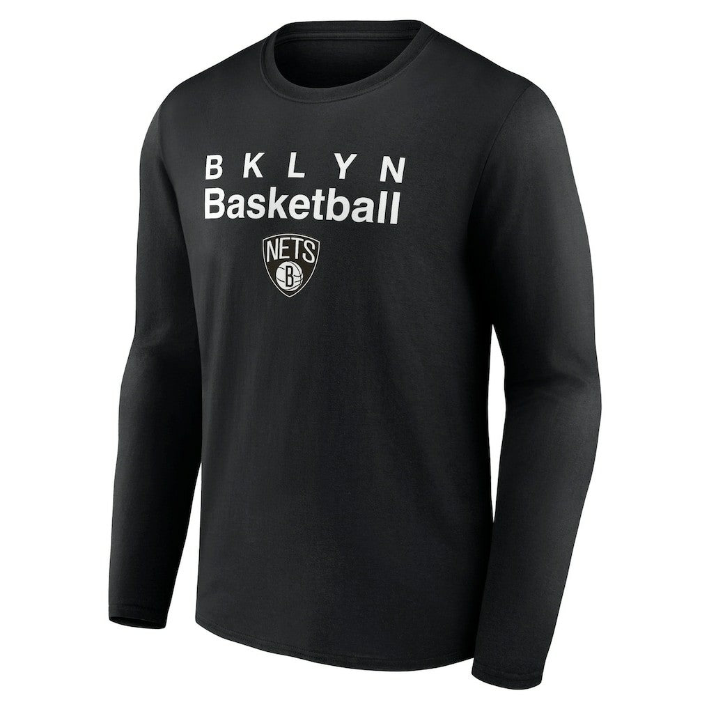 Brooklyn Nets Pick & Roll Coverage Long Sleeve T-Shirt Black - NBA