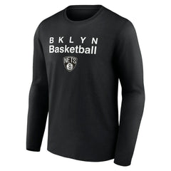 Brooklyn Nets Pick & Roll Coverage Long Sleeve T-Shirt Black - NBA