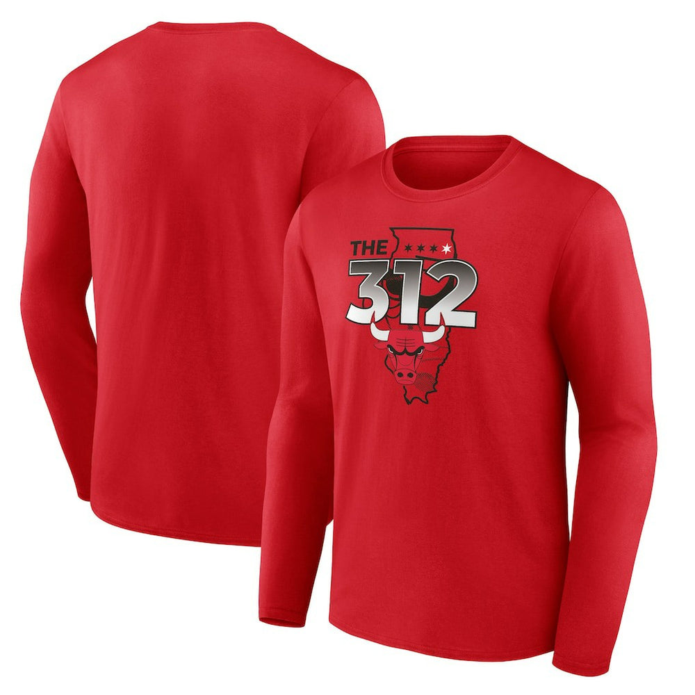 Chicago Bulls Pick & Roll Coverage Long Sleeve T-Shirt Red - NBA