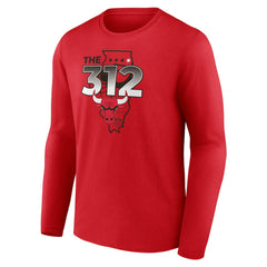 Chicago Bulls Pick & Roll Coverage Long Sleeve T-Shirt Red - NBA