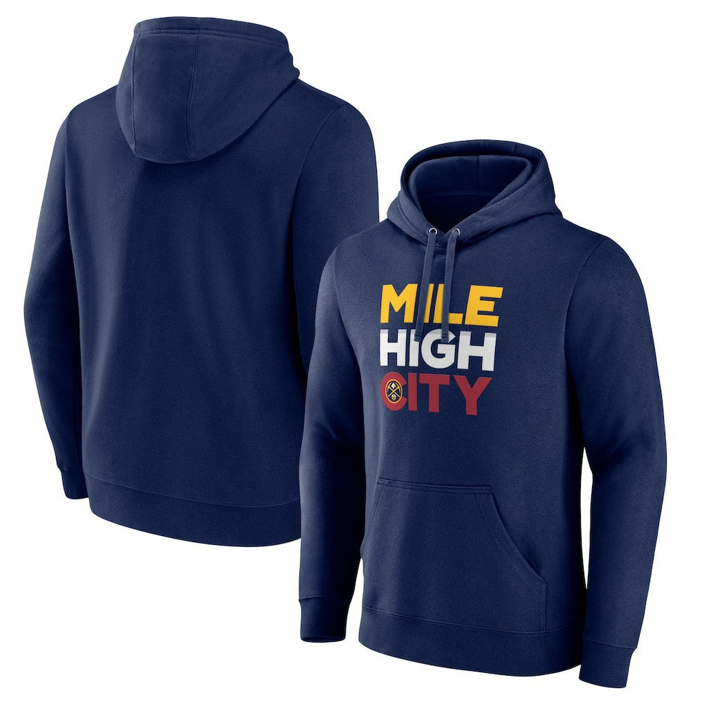 Denver Nuggets Pick & Roll Coverage Pullover Hoodie Navy - NBA
