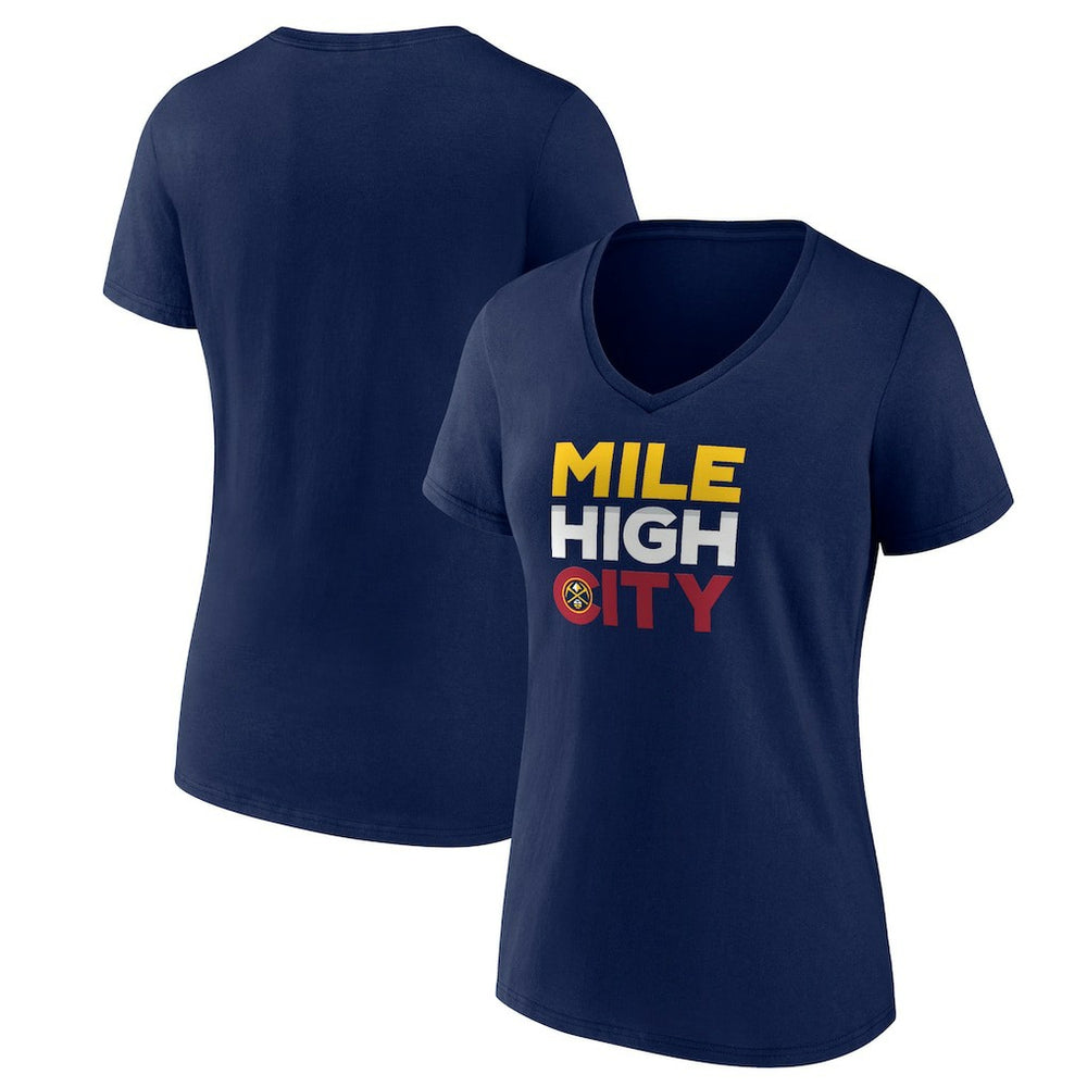 Denver Nuggets Pick & Roll Coverage V-Neck T-Shirt Navy - NBA