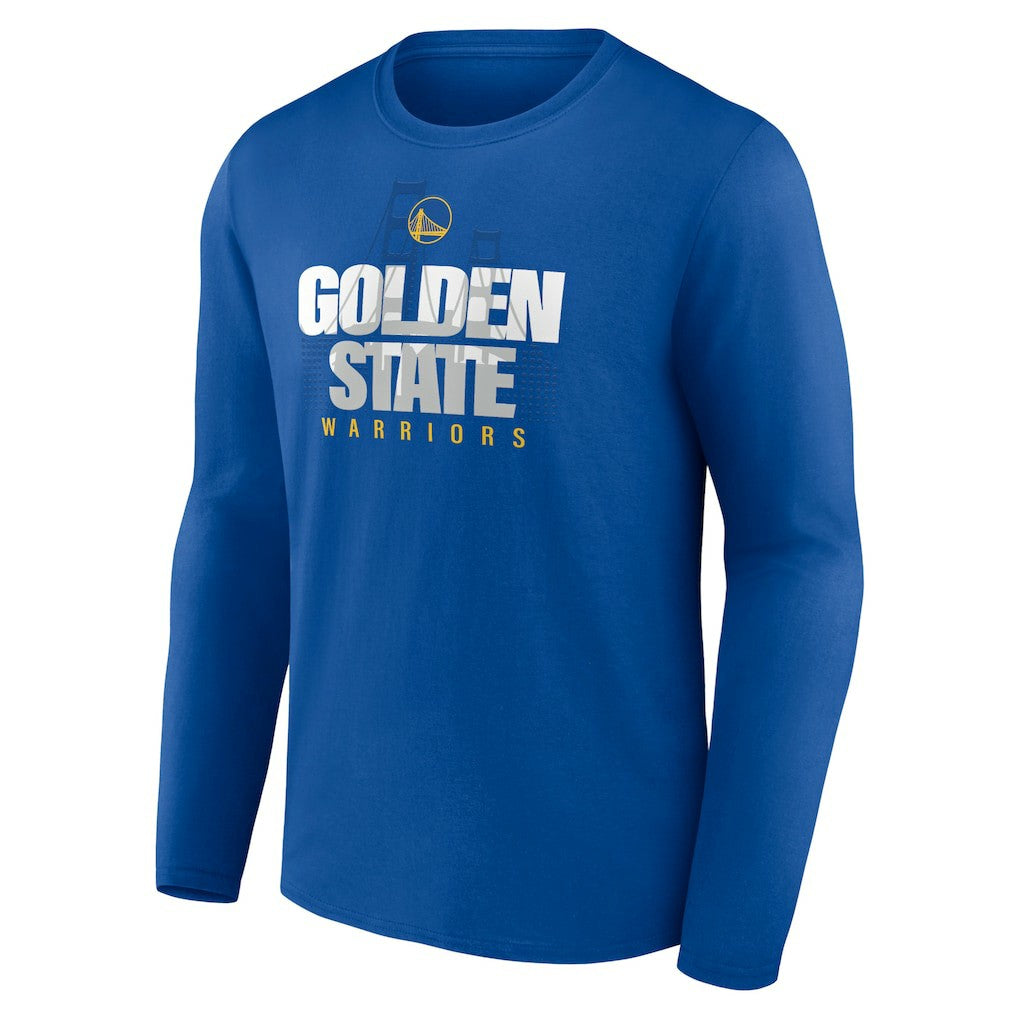 Golden State Warriors Pick & Roll Coverage Long Sleeve T-Shirt Royal - NBA