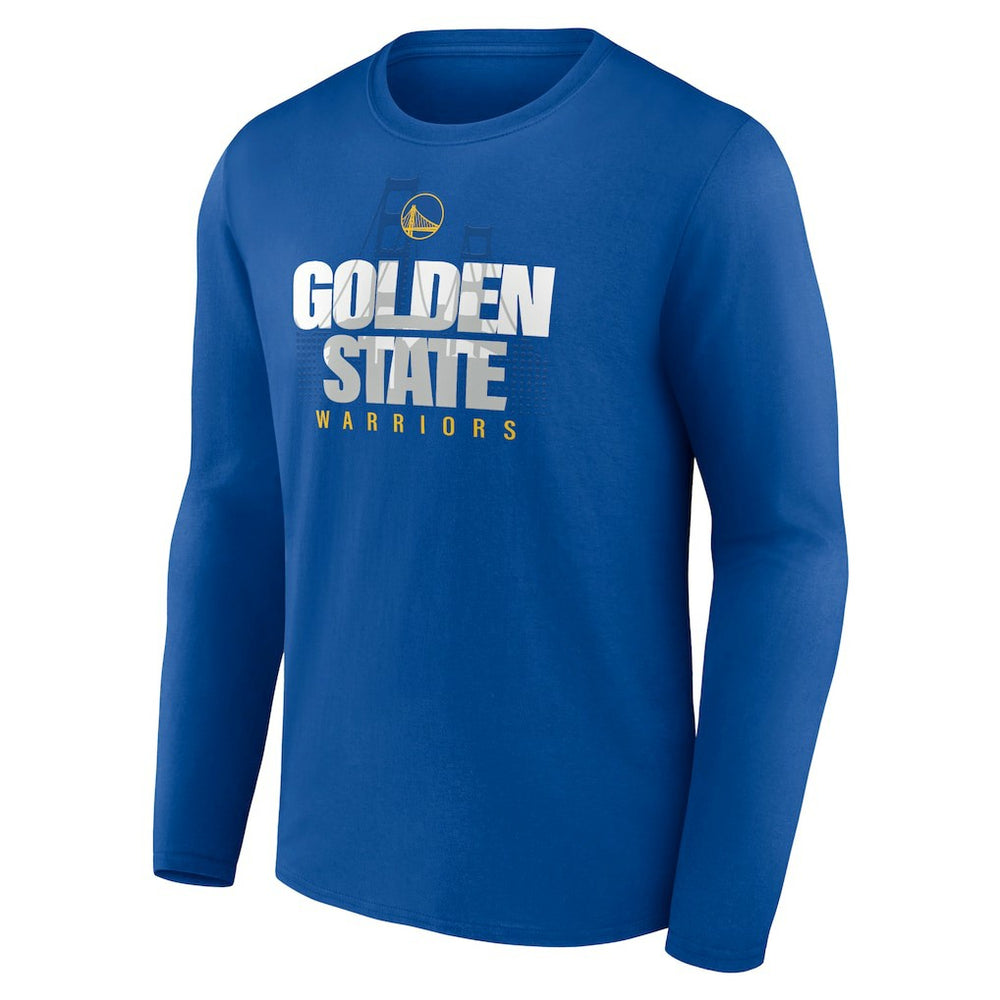 Golden State Warriors Pick & Roll Coverage Long Sleeve T-Shirt Royal - NBA