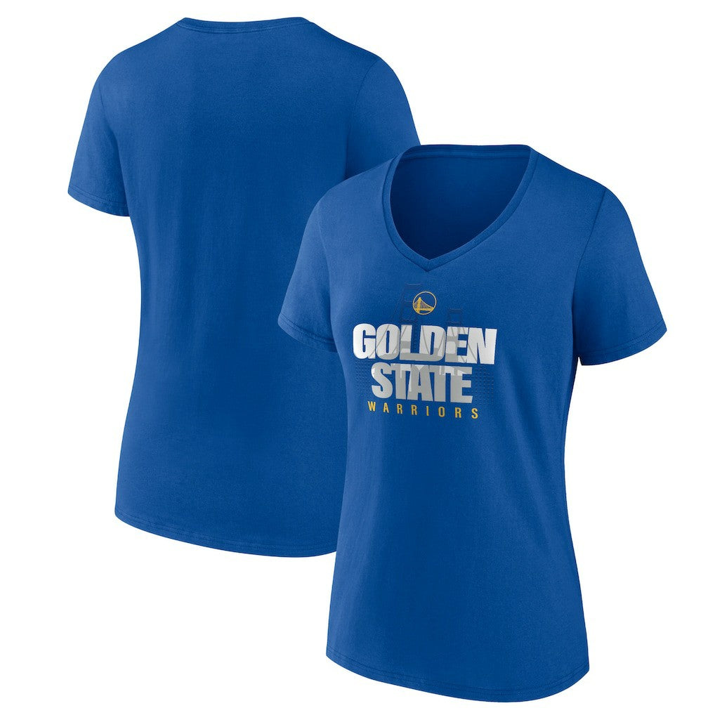Golden State Warriors Pick & Roll Coverage V-Neck T-Shirt Royal - NBA