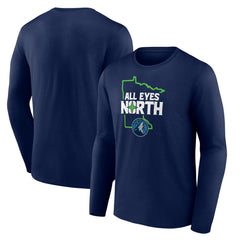 Minnesota Timberwolves Pick & Roll Coverage Long Sleeve T-Shirt Navy - NBA