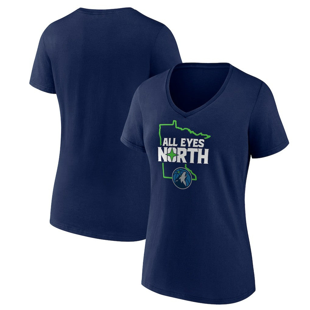 Minnesota Timberwolves Pick & Roll Coverage V-Neck T-Shirt Navy - NBA