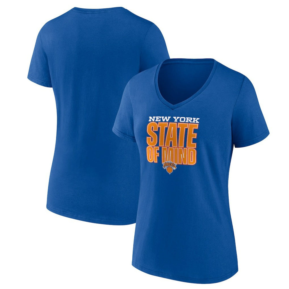 New York Knicks Pick & Roll Coverage V-Neck T-Shirt Blue - NBA