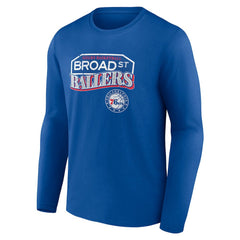 Philadelphia 76ers Pick & Roll Coverage Long Sleeve T-Shirt Royal - NBA
