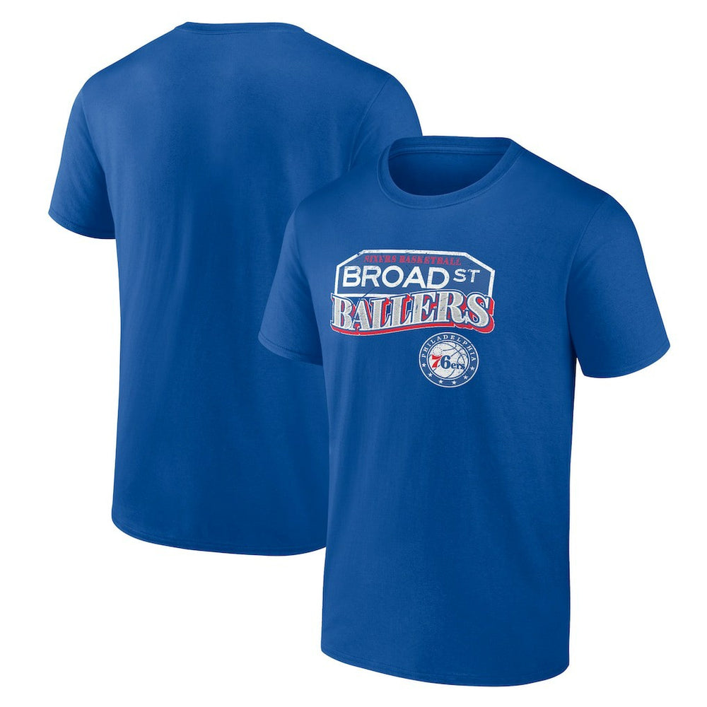 Philadelphia 76ers Pick & Roll Coverage T-Shirt Royal - NBA