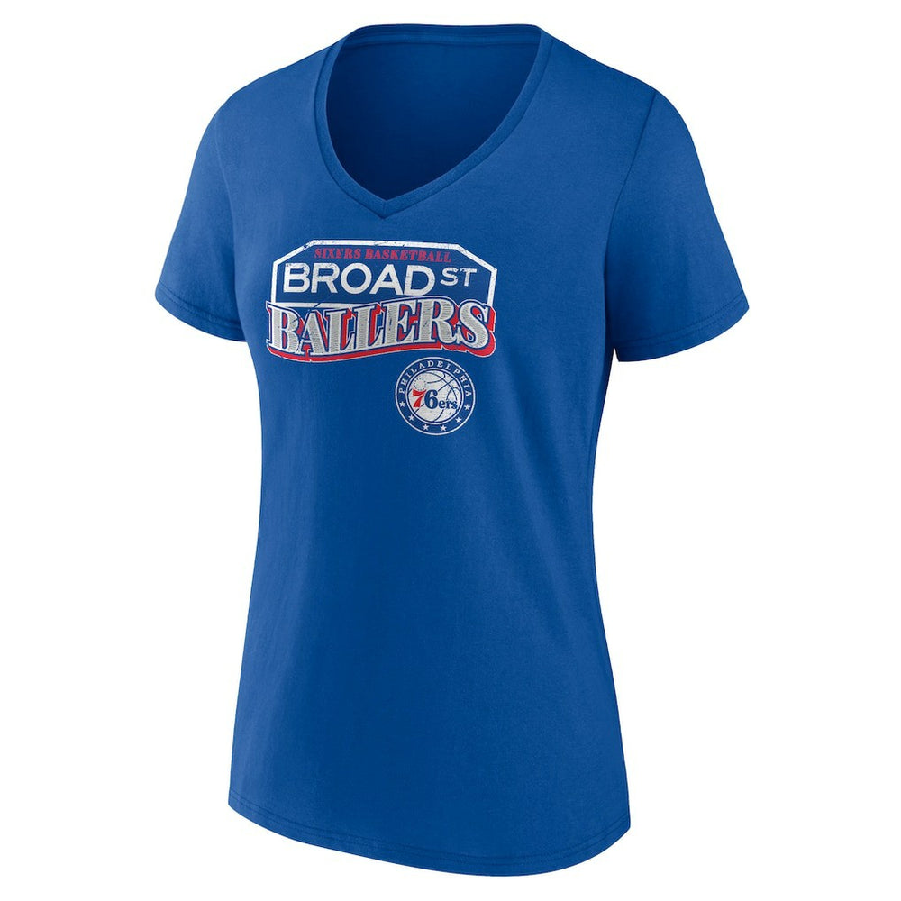 Philadelphia 76ers Pick & Roll Coverage V-Neck T-Shirt Royal - NBA