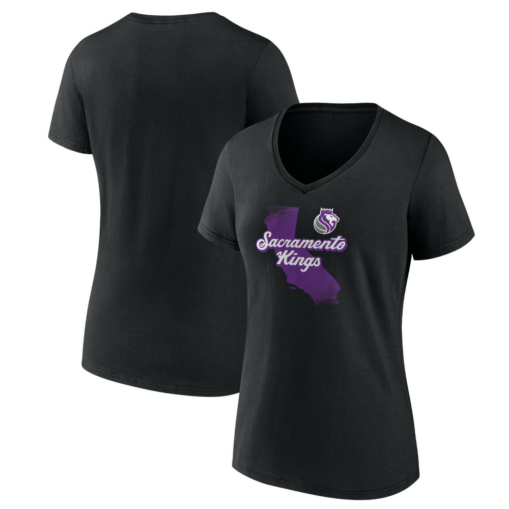 Sacramento Kings Pick & Roll Coverage V-Neck T-Shirt Black - NBA
