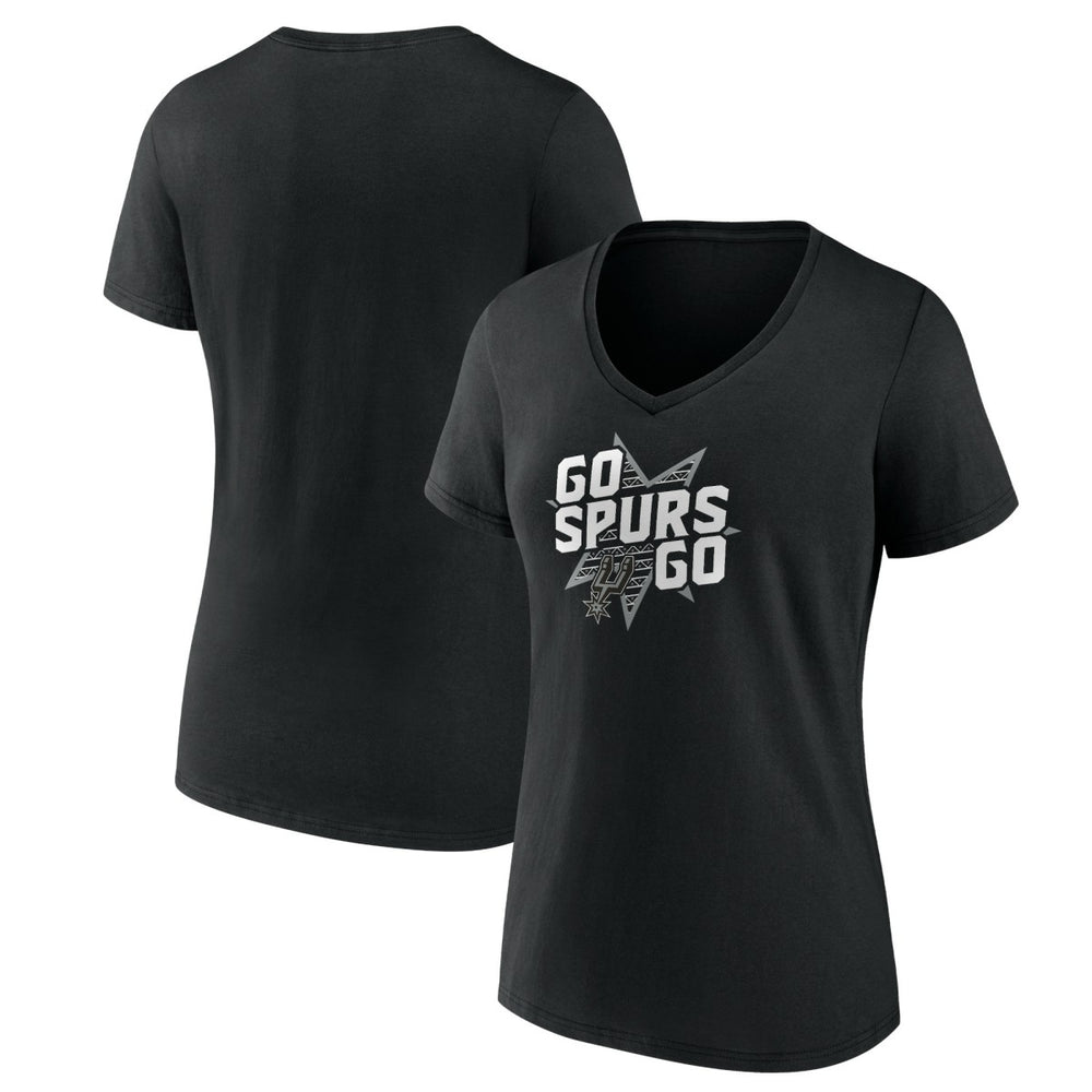 San Antonio Spurs Pick & Roll Coverage V-Neck T-Shirt Black - NBA