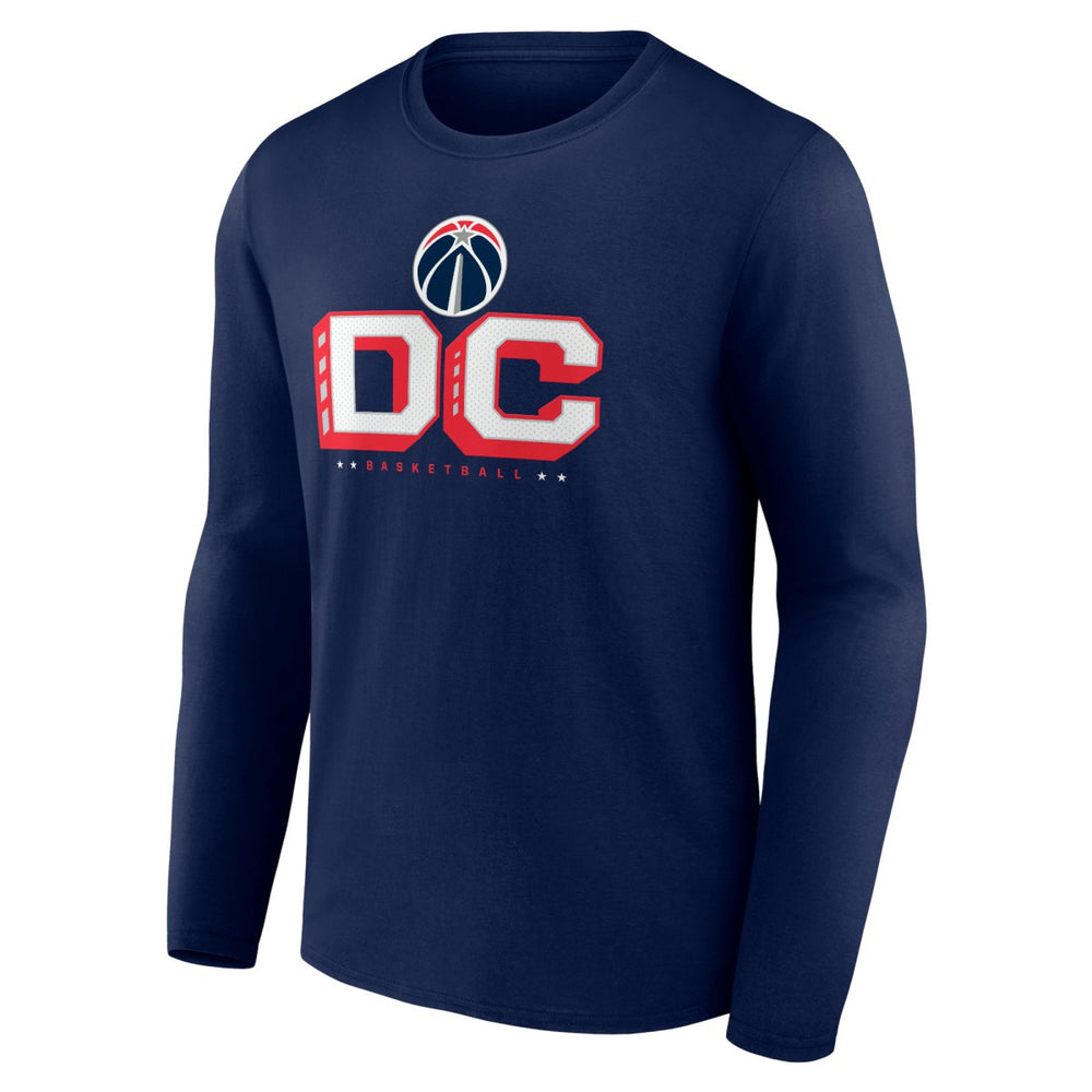 Washington Wizards Pick & Roll Coverage Long Sleeve T-Shirt Navy - NBA