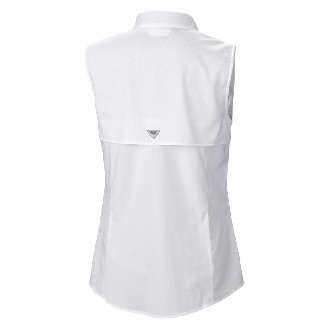 Houston Texans Women's PFG Tamiami Omni-Shade Sleeveless Button-Up Shirt White | Columbia