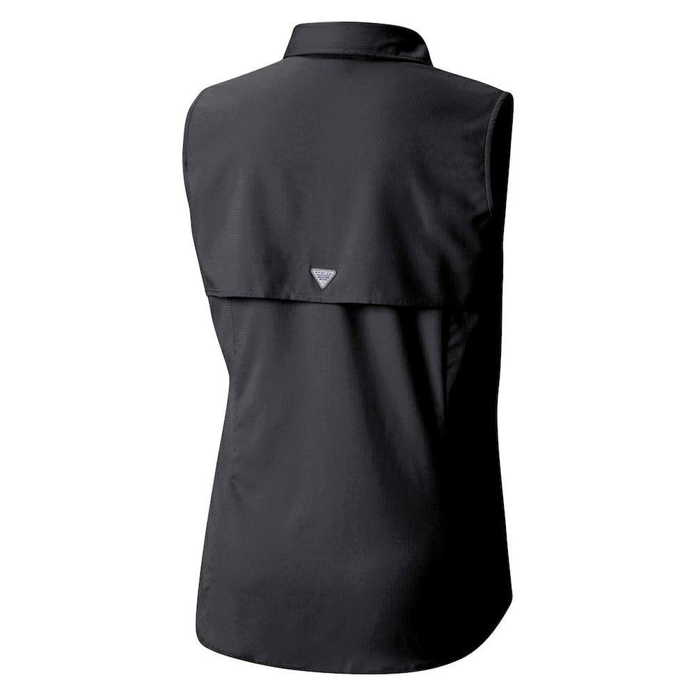 Minnesota Vikings Women's PFG Tamiami Omni-Shade Sleeveless Button-Up Shirt Black | Columbia