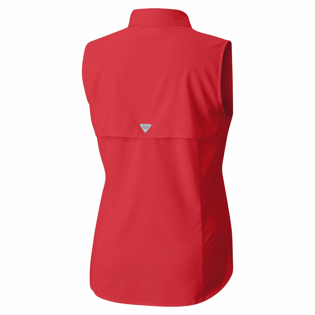 Tampa Bay Buccaneers Women's PFG Tamiami Omni-Shade Sleeveless Button-Up Shirt Red | Columbia