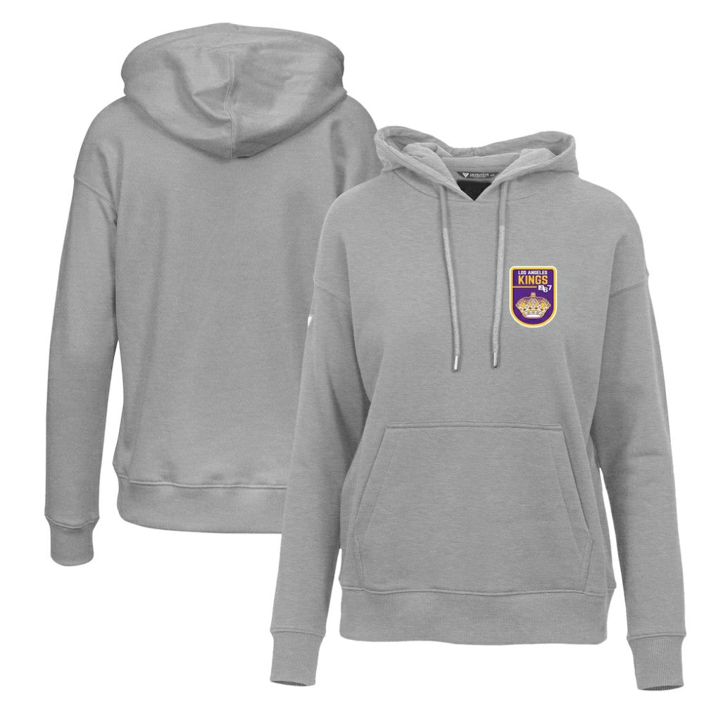 Los Angeles Kings Levelwear Women's Retro Adorn Pullover Hoodie - Gray - NHL
