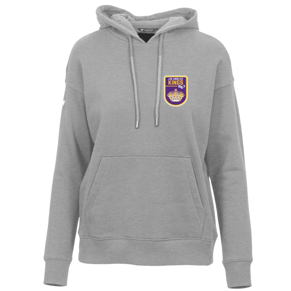 Los Angeles Kings Levelwear Women's Retro Adorn Pullover Hoodie - Gray - NHL