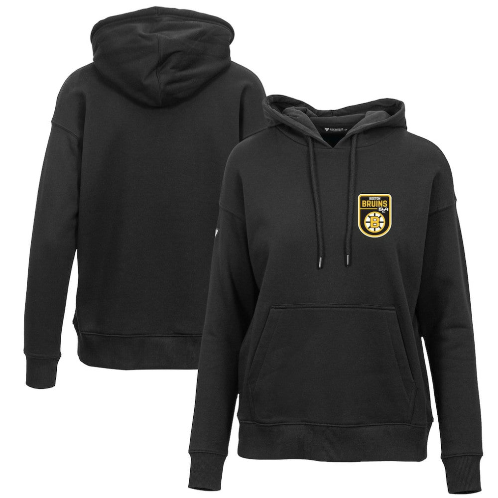 Boston Bruins Levelwear Women's Retro Adorn Pullover Hoodie - Black - NHL