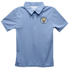 Manchester City Vive La Fete Youth Pencil Stripe Polo Sky Blue - FIFA World CUP