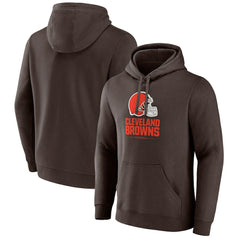 Cleveland Browns Team Lockup Pullover Hoodie Brown | Fanatics