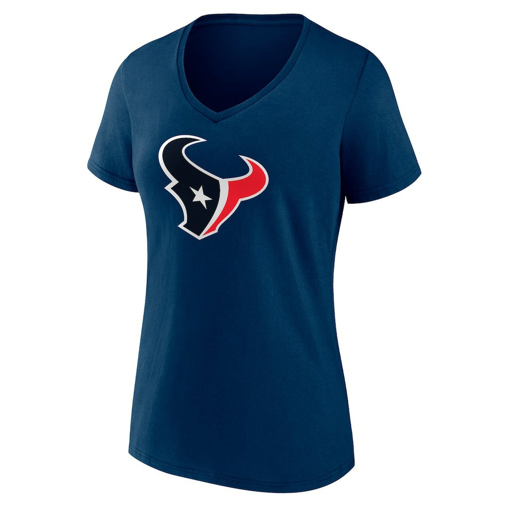 C.J. Stroud Houston Texans Women's Icon Player Name & Number V-Neck T-Shirt Navy | Fanatics