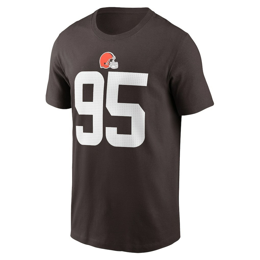 Myles Garrett Cleveland Browns Player Name & Number T-Shirt Brown | Nike for Sale