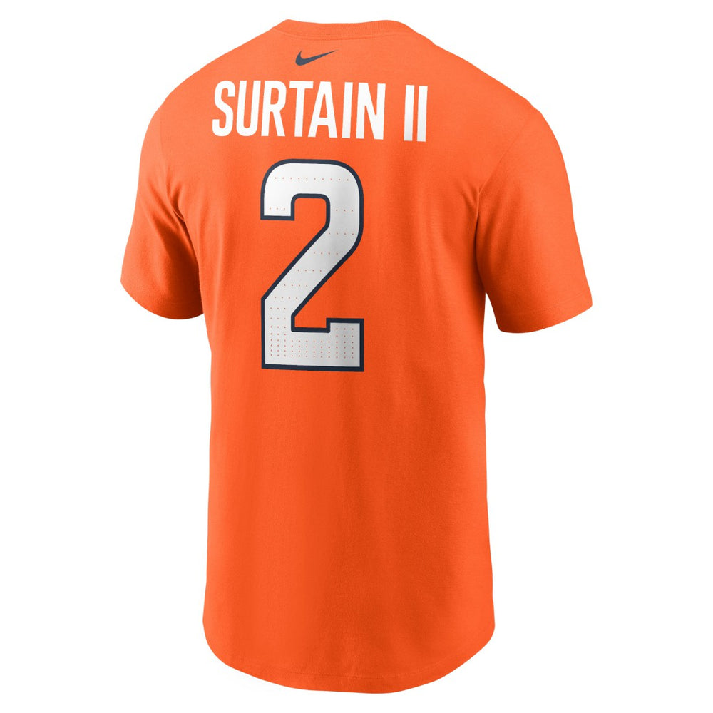 Patrick Surtain II Denver Broncos Name & Number T-Shirt Orange | Nike for Sale